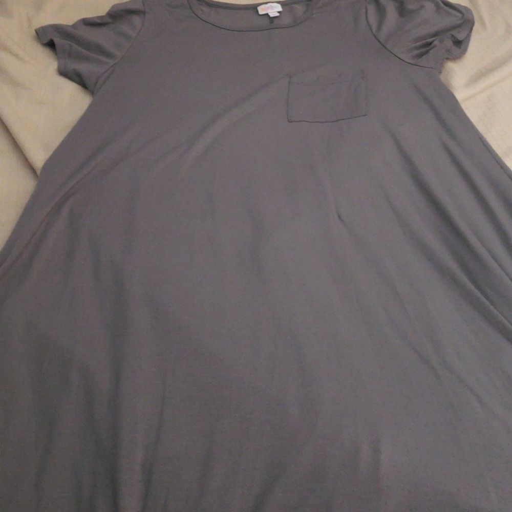 Large solid gray Carly dress